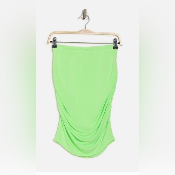 Sundry Dresses & Skirts - Sundry Womens Ruched Mini Green Pencil Skirt Size 1 (XS) NWT